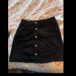 Female black button up shirt